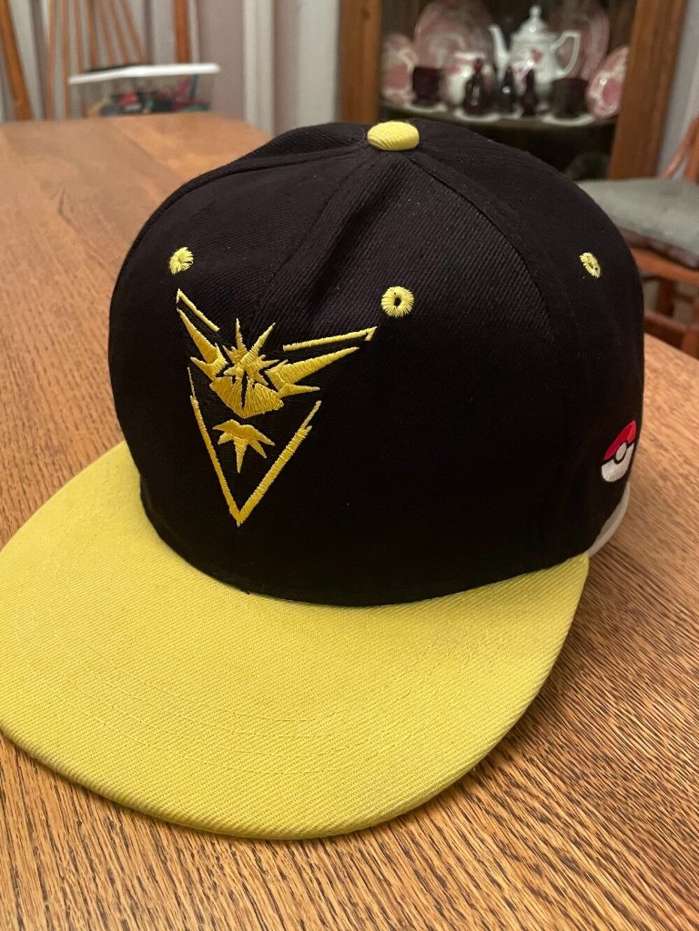 Pokemon Go Team Instinct Yellow and Black Snapback Baseball Hat Cap